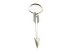 Silver Crossbow Arrow Keychain for Archers