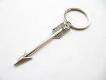 Silver Crossbow Arrow Keychain for Archers