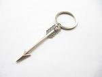 Silver Crossbow Arrow Keychain for Archers