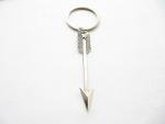 Silver Crossbow Arrow Keychain for Archers