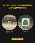 CVLIFE 1.5-5x32 Illuminated Crossbow Scope