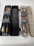 13 Aluminum & Carbon 20” Crossbow Arrows with Cases