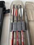 13 Aluminum & Carbon 20” Crossbow Arrows with Cases