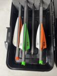 13 Aluminum & Carbon 20” Crossbow Arrows with Cases