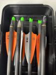 13 Aluminum & Carbon 20” Crossbow Arrows with Cases