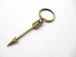 Bronze Arrow Crossbow Keychain - Archer Gift