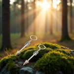 Silver Bow and Arrow Keychain Set for Archers