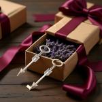 Silver Bow and Arrow Keychain Set for Archers