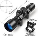 Illuminated Compact Crossbow Scope for Hunting
