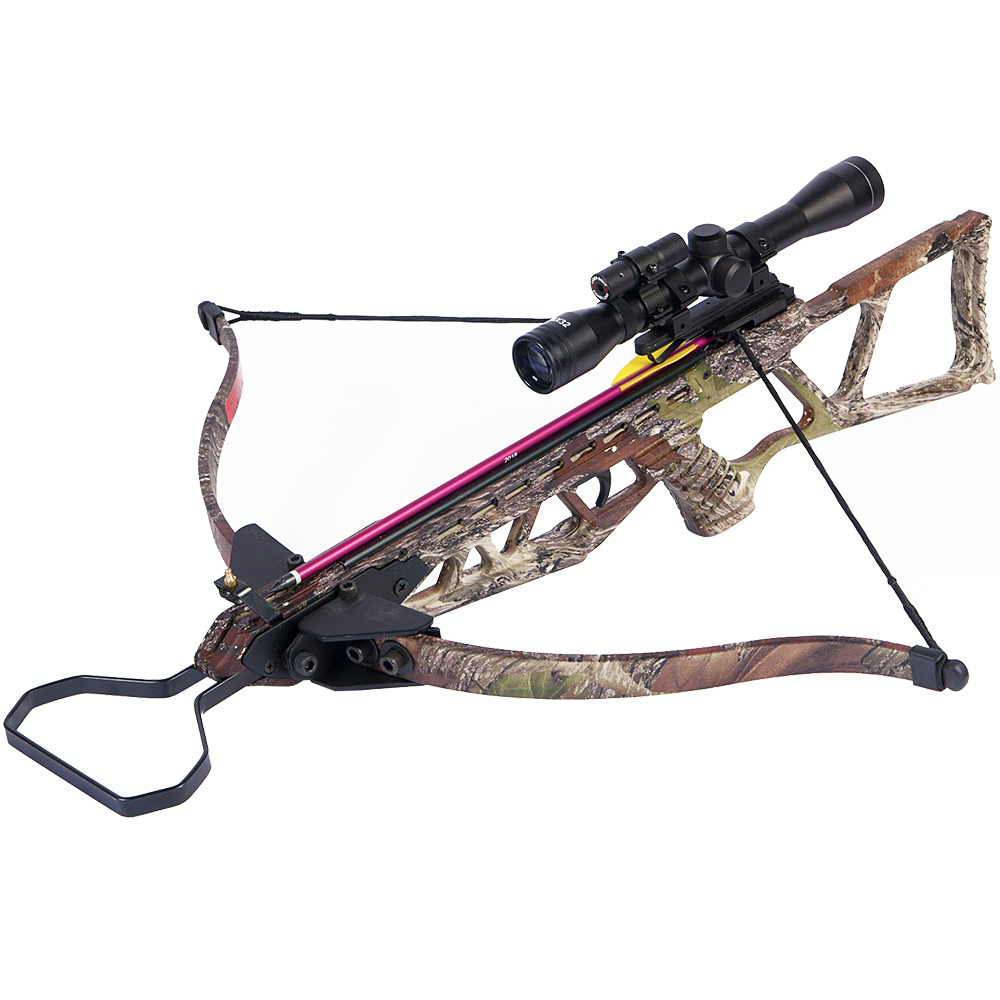 180 lb Black/Camouflage Crossbow + 4x20 Scope +7 Arrows