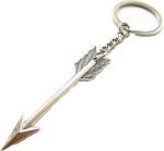 Silver Bow and Arrow Keychain for Archery Lovers