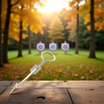 Silver Bow and Arrow Keychain for Archery Lovers