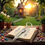 Silver Bow and Arrow Keychain for Archery Lovers