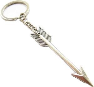 Silver Bow and Arrow Keychain for Archers
