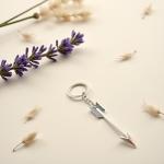 Silver Bow and Arrow Keychain for Archers