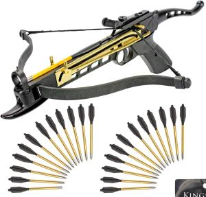 80LB Self-Cocking Crossbow with Adjustable Sights
