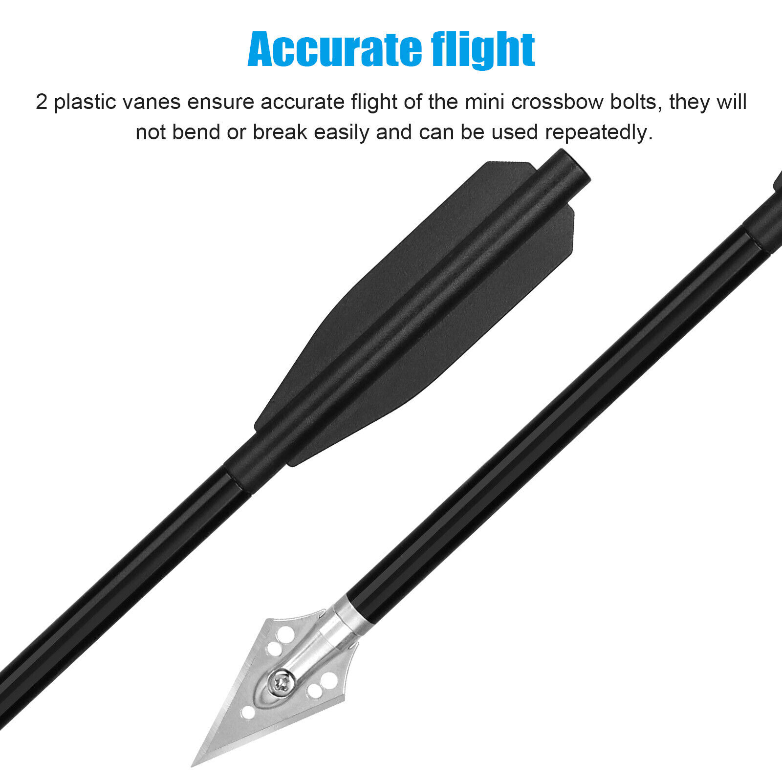 12-Pack Aluminum Reverse Draw Bow Arrows for Mini Archery