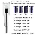 KEAUP Lighted Nocks for Crossbow Bolts – 6/3 Pack