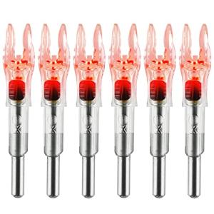 KEAUP 6-Pack Lighted Arrow Nocks with Switch