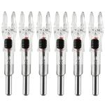 KEAUP 6-Pack Lighted Arrow Nocks with Switch