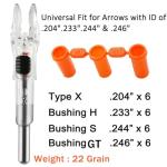 KEAUP 6-Pack Lighted Arrow Nocks with Switch