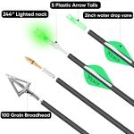 KEAUP 31" Carbon Arrows with Lighted Nocks
