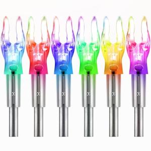 KEAUP 6 Pack LED Lighted Nocks for Arrows