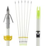 32" Bowfishing Arrows with Broadheads - 6 Pack