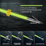 32" Bowfishing Arrows with Broadheads - 6 Pack