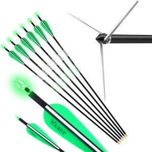 KEAUP 6-Pack Hunting Arrows with Lighted Nocks