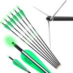 KEAUP 6-Pack Hunting Arrows with Lighted Nocks
