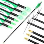 KEAUP 6-Pack Hunting Arrows with Lighted Nocks