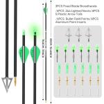 KEAUP 6 Carbon Hunting Arrows with Broadheads