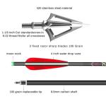 20-Inch Carbon Crossbow Bolts with Broadheads & Nocks