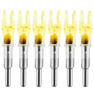 KEAUP 6-Pack Lighted Arrow Nocks .204 to .246