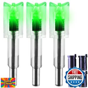 Lighted Crossbow Nocks 6-Pack with Bushings