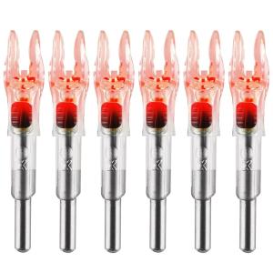 KEAUP 6-Pack Lighted Arrow Nocks .204 - .246