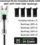 Lighted Nocks for Crossbow Bolts - 6 Pack