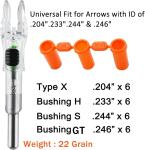 Lighted Nocks for Arrows - 6 Pack