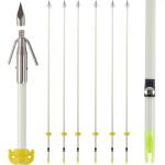 KEAUP 6-Pack 32-Inch Luminous Bowfishing Arrows