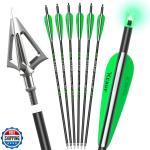 KEAUP 20 Inch Crossbow Bolts with Broadheads
