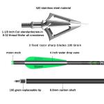 20-Inch Crossbow Bolts with Broadheads and Lighted Nocks