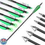 KEAUP 20 Inch Crossbow Bolts with Broadheads