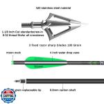 KEAUP 20 Inch Crossbow Bolts with Broadheads