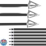KEAUP 20 Inch Crossbow Bolts with Broadheads