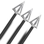 20-Inch Crossbow Bolts with Broadheads and Lighted Nocks