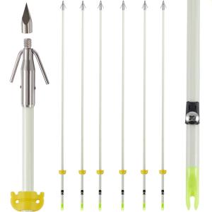 KEAUP 6 Pack 32" Luminous Bowfishing Arrows