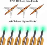 20-Inch Carbon Crossbow Bolts with Broadheads