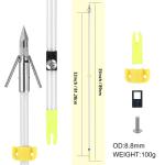 32-Inch Bowfishing Arrows with Broadheads - 6 Pack