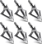 6-Pack 100 Grain Fixed Blade Broadheads, 1-1/8" Cut